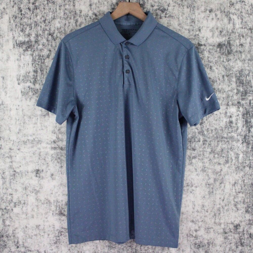 Nike Golf Victory Emboss Polo Shirt Mens Size M Blue Standard Fit 725522-404